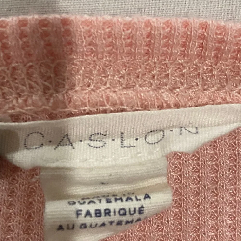 Caslon Women Top Lagenlook High Low Hem Textures Material Very Oversized Size L
